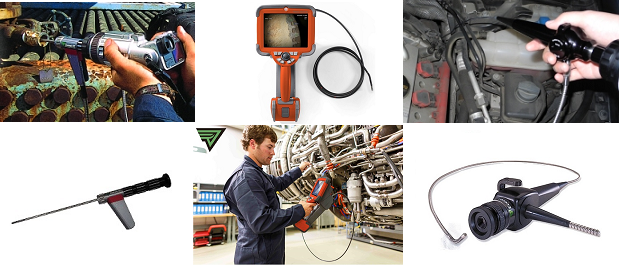 三種工業(yè)內窺鏡的產品圖及應用圖